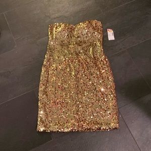Glamorous Gold Sequin Dress!